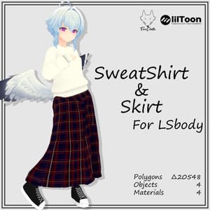 【LSbody用】 スウェットシャツ&スカート/SweatShirt&Skirt