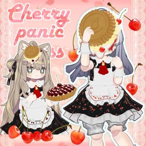 【ネヴリー・まめふれんず対応】Cherry panic dress【VRChat】#Marie_Merry