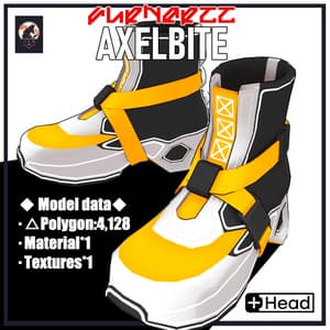 【+Head】VRCアバター用シューズ「FURHARTTファーハート:アクセルバイト」