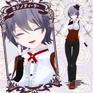 【 セツ・レナータ、桔梗、ますきゃっと対応】3D衣装モデル『カジノディーラー』