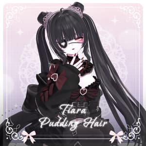 【3Dモデル】Tiara Pudding Hair (16 Avatar)