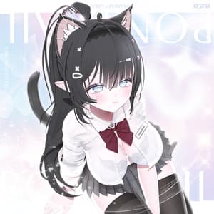 【3Dモデル】Butterfly Ponytail Hair (14 Avatar)