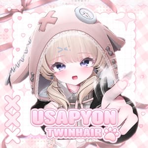 【3Dモデル】Usapyon TwinHair (13 Avatar)
