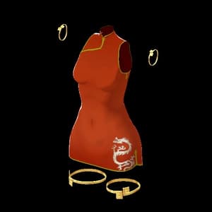 超ミニ丈チャイナドレス【「レナ・カクテル-Lena Cocktail-」用衣装3Dモデル】