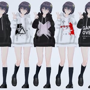 【水撫月】パーカー-MINAZUKI-【texture10種類】