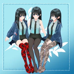 Rico対応ニーソックスとタイツのセット VRChat想定3Dモデル