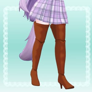 シンプルなサイハイロングブーツ【16アバター対応】