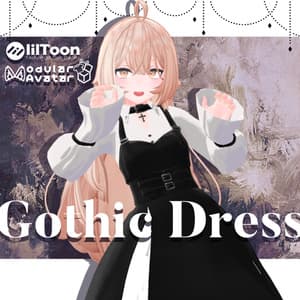【31アバター対応】Gothic Dress #29【VRC想定】