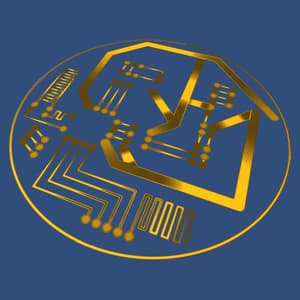 電子回路な円盤(SR_ElectroCircle、色変更可能)