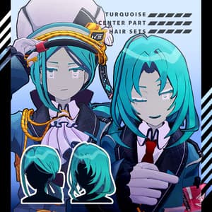 ターコイズ氏向け CenterPartHairsets/センター分けヘアセット