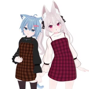 【複数アバター】キャミソールワンピース【専用衣装】