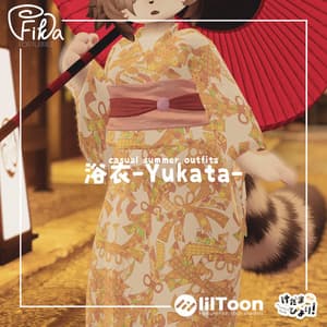 【VRChat想定3Dモデル】カジュアルサマーコーデ「浴衣-Yukata-」