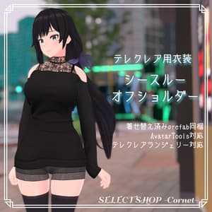 【テレクレア用衣装】シースルーオフショルダー