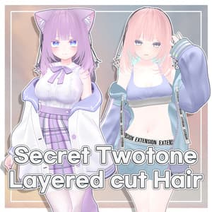 シークレットツートーンレイヤーカットヘア