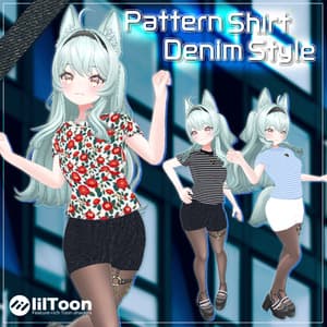 【ギズモ対応】パターンTシャツ -デニムスタイル