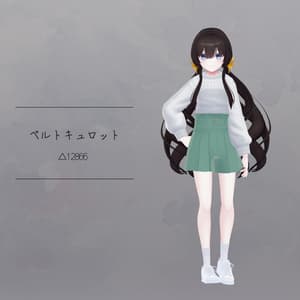 【衣装】ベルトキュロット(連翹・リディv2対応)【FBX】