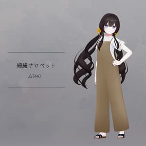 【衣装】細紐サロペット(連翹・リディv2対応)【FBX】