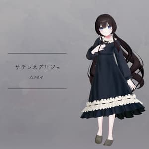 【衣装】サテンネグリジェ(連翹・リディv2対応)【FBX】