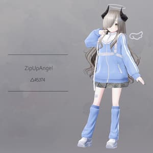 【衣装】ZipUpAngel(連翹・リディv2対応)【FBX】