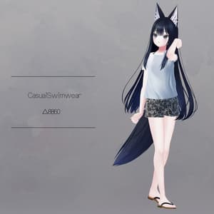 【衣装】CasualSwimwear(連翹・リディv2・珀葵対応)【FBX】