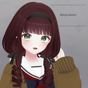 【髪型】WavyLowtwin(連翹・リディv2・珀葵・ちよv2対応)【FBX】