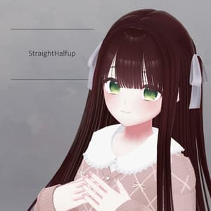 【髪型】StraightHalfup(連翹・リディv2・珀葵・ちよv2対応)【FBX】