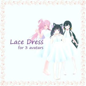 【3アバター対応】レースドレス