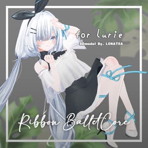 リボン・バレエコア (for Lurie / Perula / Sapphy / 心-556)【3Dモデル】
