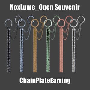【ショップ開設記念_豺狼・仙猫対応】ChainPlateEarring【MA対応】