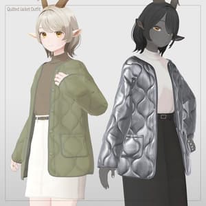 【9アバター対応】キルティングジャケットコーデ