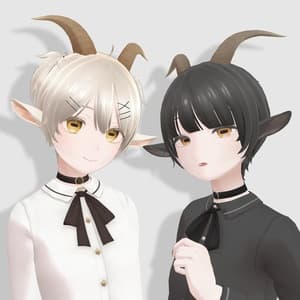 【8アバター対応】ShortHair & TwinTails