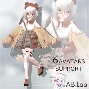 【9アバター対応】おでかけくまちゃんコーデ【VRC想定】