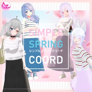 21アバター対応 シンプルスプリングコーデ (VRCHAT向け衣装)