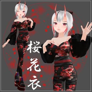 【オリジナル3D衣装】桜花衣