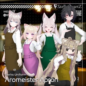 【アバター向け衣装3Dモデル】AromeisterApron-アロマイスタエプロン-【Apron&Suit】