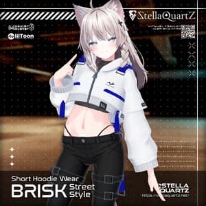 【アバター向け衣装3Dモデル】BRISK Street Style -ブリスクストリートスタイル-【スキニーパンツ&パーカー】