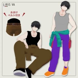 肉体美を魅せたい!タンクトップ×腰巻作業着(オーバーオール)