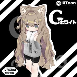 3D衣装モデル【Gホワイト】6アバター対応