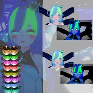 「幽怩」Yuni Makeup face , breast cleavage and eye set