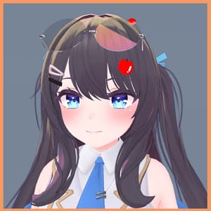 閃花(Senka)ちゃん用、髪留め付き、縁無し(フレームレス)メガネ