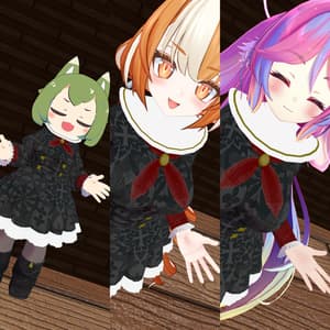 まりも・伊奈波かや・御咲ライネ対応 シスター風ワンピース衣装