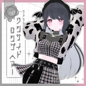 ワンサイドロングHair【3Dヘアモデル】