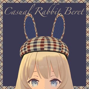【ちまこぞく&Rusk & Eve対応】Casual Rabbit Beret / ゆれる!うさ耳ベレー帽子