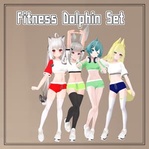 【VRChat】13アバター対応 Fitness Dolphin Set