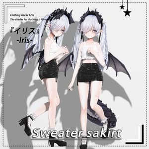 🔥【5アバター対応】Sweater skirt for iris & MANUKA & Lime & moe & kikyo