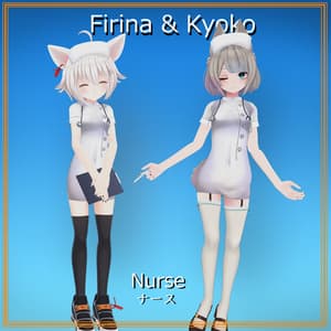 【京狐&フィリナ用】ナース/Nurse Outfit - Kyoko& Firina
