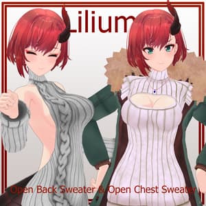 【リリウム用】例のセーターB型 & 例のセーター - Open Back Sweater& Open-Chest Sweater - for Lilium