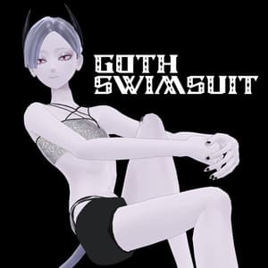 【無料/FREE】VRC想定衣装 GOTH SWIMSUIT【brochiManac対応】