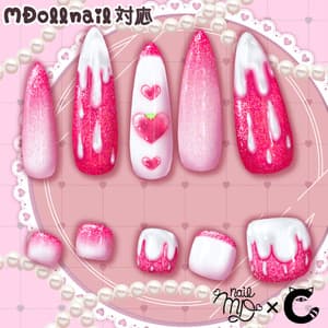 【MDollnail対応】くだものネイル全3色【VRCHAT向けネイルチップ】