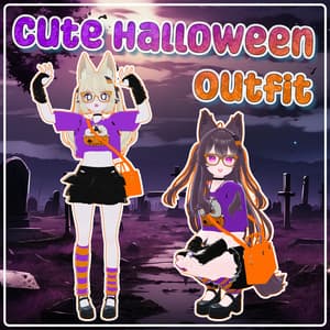 Cute Halloween Outfit 🎃 【かわいいハロウィーンの衣装】(5 avatars)